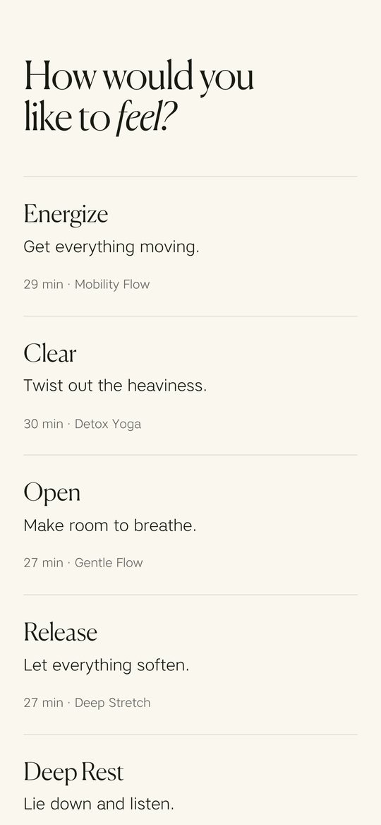 Choose how you want to feel